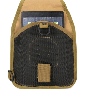 Мъжка чанта за през рамо – Оксфорд плат, цип, побира 7,9-инчов лаптоп, вертикална квадратна форма, една презрамка