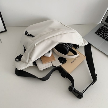 Мъжка чанта през рамо, нейлон, водоустойчива и ултралека, корейски стил, голям капацитет