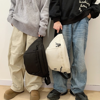 Мъжка чанта през рамо, нейлон, водоустойчива и ултралека, корейски стил, голям капацитет