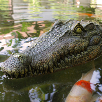 Διακοσμητικό κεφάλι κροκοδειλιού από ρητίνη, επιπλέει σε λίμνες και ενυδρεία, καρτούν στυλ