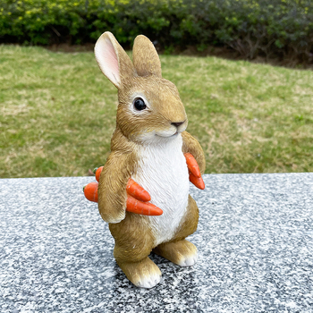 Заешка градинска фигура, смола, стил карикатура, марка Huitai