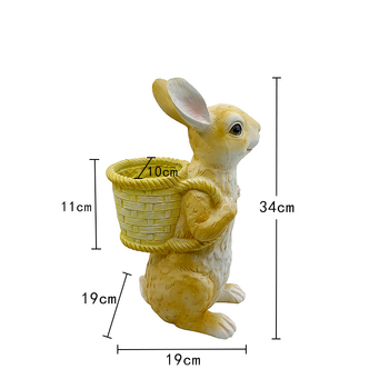 Λαγουδάκι από ρητίνη – διακοσμητικό για γλάστρες εξωτερικού χώρου κήπου