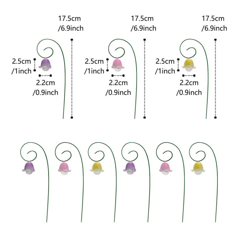 Set od 9 resininih ukrasa Lily of the Valley za vrt i bonsai – DIY mikropejzaž