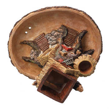 Pastorališkas kabinamas mini peizažo vazonėlis sukulentams