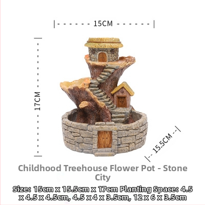 Pastorališkas kabinamas mini peizažo vazonėlis sukulentams