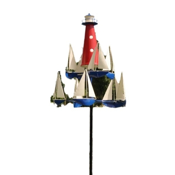 Ανεμόμυλος κήπου από μεταλλικό κράμα — μοντέρνος μινιμαλιστικός σχεδιασμός για οικιακή χρήση