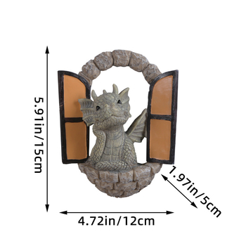 Бонсай дракон от смола – прозоречно окачване, светещо нощно осветление, декор за двор/градина, подходящ като бизнес подарък