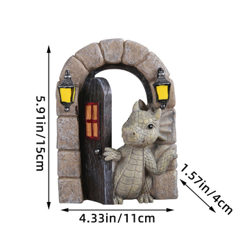 Бонсай дракон от смола – прозоречно окачване, светещо нощно осветление, декор за двор/градина, подходящ като бизнес подарък