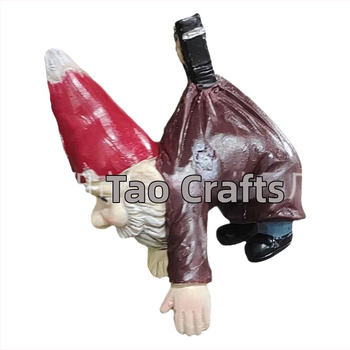 Дръзък джудже от смола, висящ за градина – въже за окачване, ръчно боядисан, коледна украса