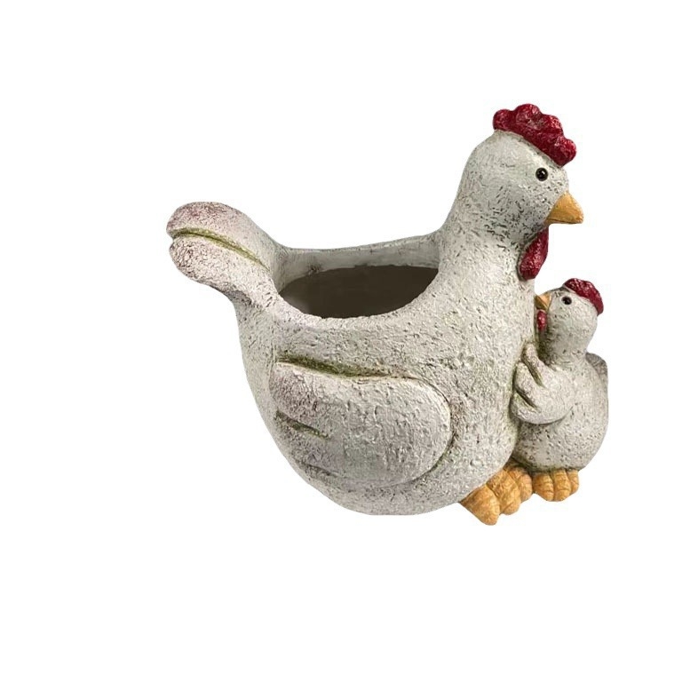 Statuetă din rășină – găină decor pentru grădină și casă, stil modern minimalist