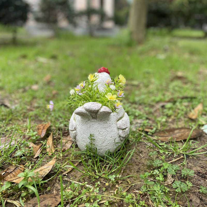 Statuetă din rășină – găină decor pentru grădină și casă, stil modern minimalist