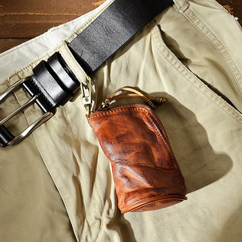 Raktų dėklas - Tikra oda, Pirmojo sluoksnio karvių oda, Retro stilius, Vyrams (Tikra oda; Pirmojo sluoksnio karvių oda; Retro stilius; Vyrams)