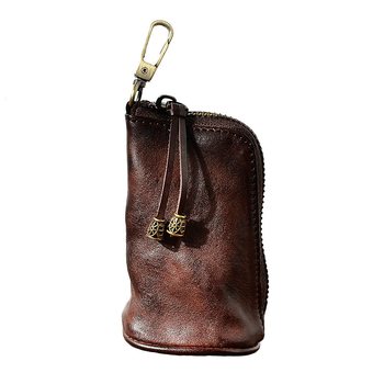 Raktų dėklas - Tikra oda, Pirmojo sluoksnio karvių oda, Retro stilius, Vyrams (Tikra oda; Pirmojo sluoksnio karvių oda; Retro stilius; Vyrams)