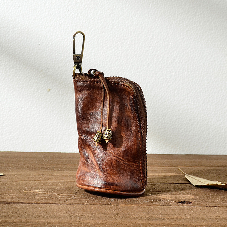 Raktų dėklas - Tikra oda, Pirmojo sluoksnio karvių oda, Retro stilius, Vyrams (Tikra oda; Pirmojo sluoksnio karvių oda; Retro stilius; Vyrams)
