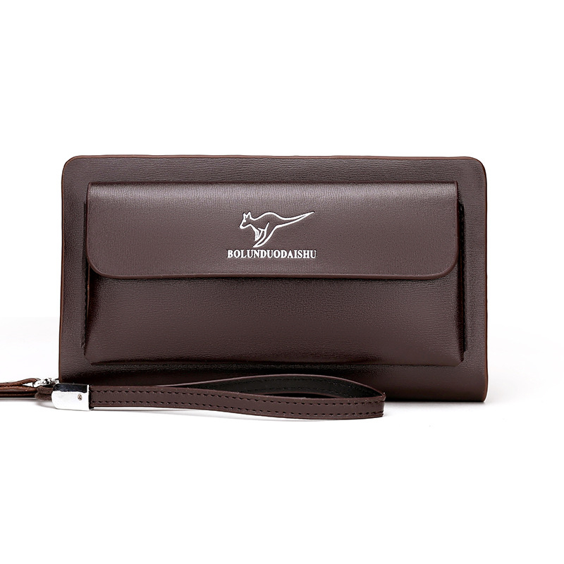 Vīriešu klučs ar pilsētas minimālisma stilu, PU āda, slodzes samazināšana, zīmols Polaro Kangaroo, pavasaris 2025