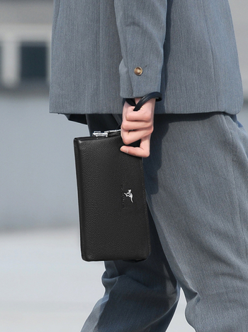 Vyrų klutch iš tikros odos su slaptažodžio užraktu, verslo Elite stilius, didelė talpa, daug kortelių skyrių