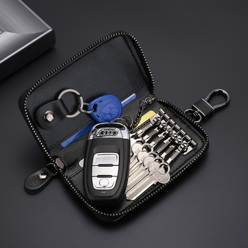 Atslēgu maku ar rāvējslēdzēju, lielas ietilpības, PU materiāls, piemērots vīriešiem un sievietēm