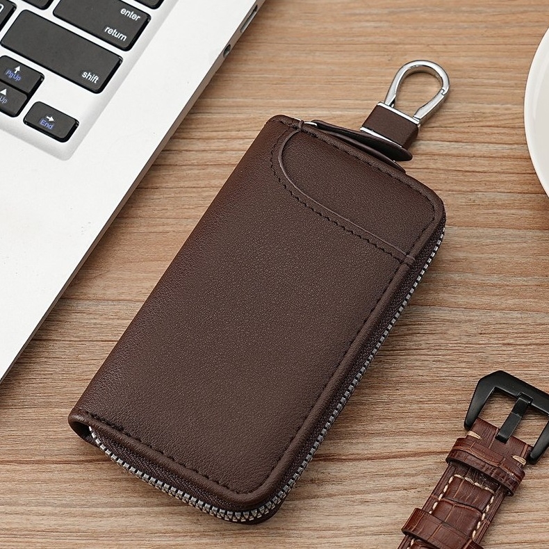 Raktų dėklas su užtrauktuku, didelė talpa, PU medžiaga, tinka vyrams ir moterims