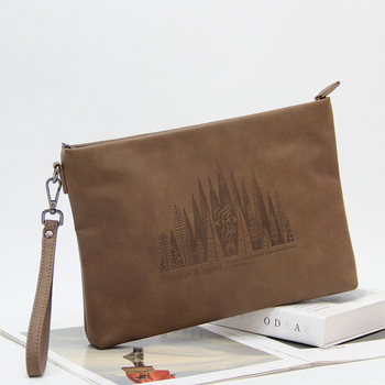 Vyrų clutch rankinė, PU oda, atspari vandeniui, gatvės mados stilius, peizažo raštas, poliesterio pamušalas