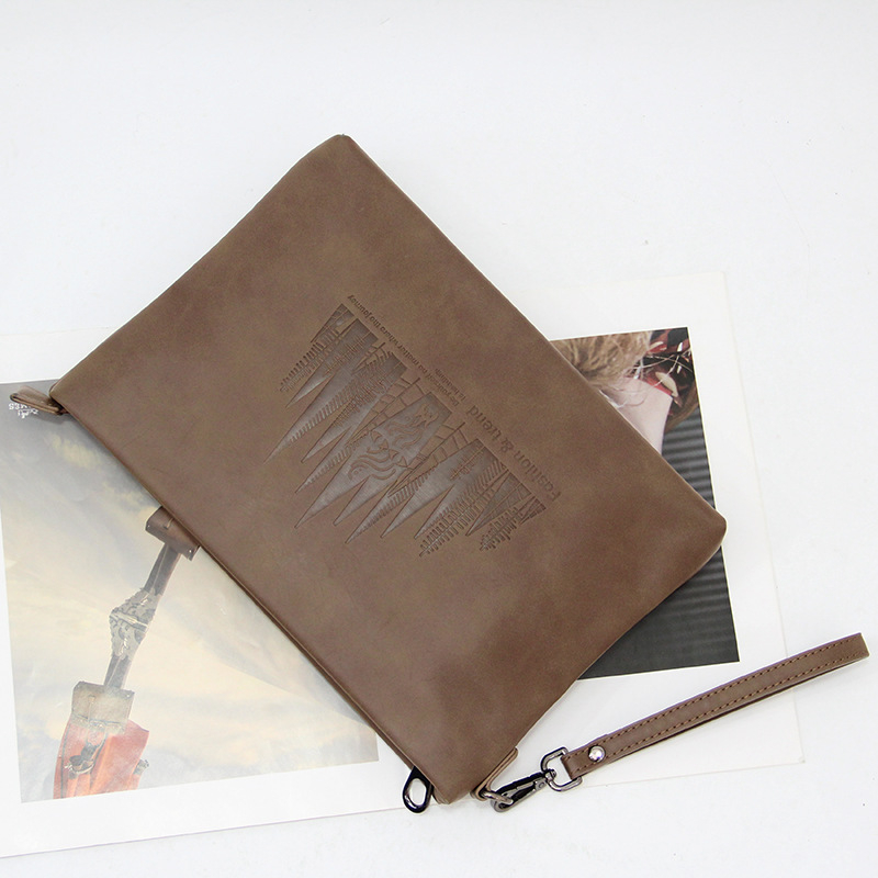 Vyrų clutch rankinė, PU oda, atspari vandeniui, gatvės mados stilius, peizažo raštas, poliesterio pamušalas