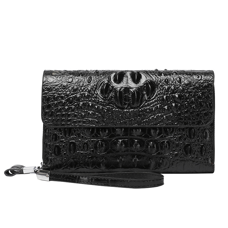 Vyriški PU clutch piniginė, atspari vandeniui, didelė talpa, verslo kelionėms