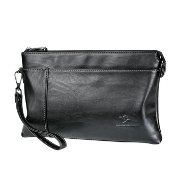 Мъжка чанта през рамо в стил плик, кожа, цип, подплата полиестер, бизнес/OL стил