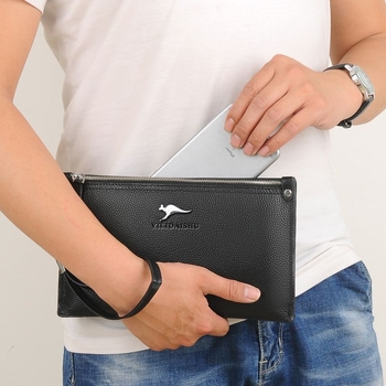 Vyriška odinė rankinė rankoje stiliaus kuverto – aukštos kokybės oda, vidinis pamušalas iš odos, 8 colių nešiojamojo kompiuterio talpa, verslo kelionėms