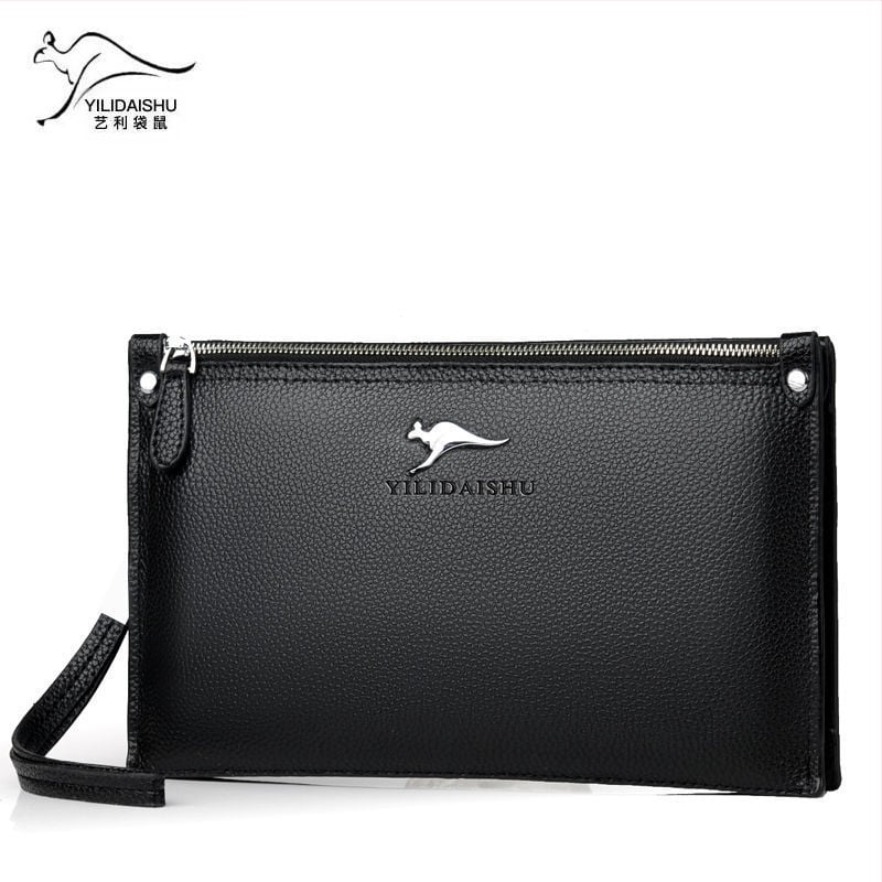 Vyriška odinė rankinė rankoje stiliaus kuverto – aukštos kokybės oda, vidinis pamušalas iš odos, 8 colių nešiojamojo kompiuterio talpa, verslo kelionėms