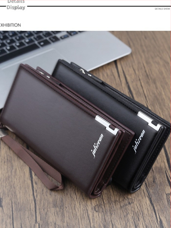 Ανδρικό επαγγελματικό clutch τσαντάκι PU, μάρκα Tisha, στυλ Επιχειρηματική μετακίνηση, Μονόχρωμο σχέδιο, Εσωτερική επένδυση Πολυεστέρας