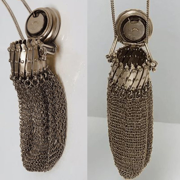 Νομισματοφόριο εμπνευσμένο από τη δεκαετία του 1920 στην Αγγλία, ανοξείδωτο ατσάλι, βιντάζ με λογοτεχνικό ρετρό στυλ, μάρκα YXC.