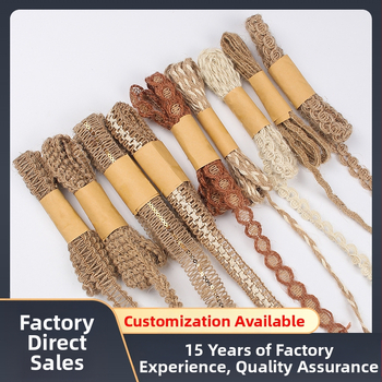 Hongfeng konopju auduma lente ruļlis iepakojumam un dekoriem — roku darbs, 92 g