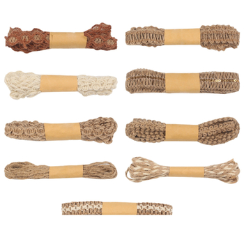 Hongfeng konopju auduma lente ruļlis iepakojumam un dekoriem — roku darbs, 92 g