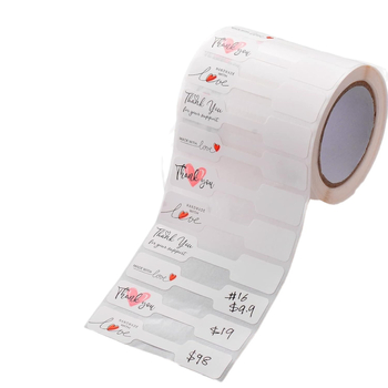 Стикери за цена на бижута, 500 броя в ролка, самозалепваща хартия с покритие, лепило с топяща се смола, устойчивост на температура до 80°C