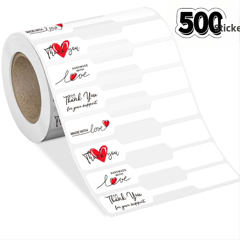 Стикери за цена на бижута, 500 броя в ролка, самозалепваща хартия с покритие, лепило с топяща се смола, устойчивост на температура до 80°C