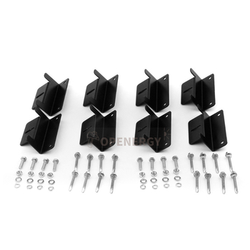 Z tipo aliuminio lydinio saulės skydelio laikiklis RV/jachtos stogui, 4 dalių komplektas, nušlifuotas paviršius ir dažytas, pilna kokybės patikra