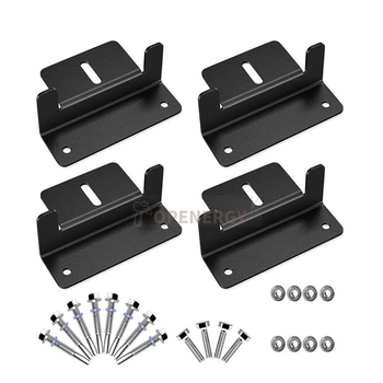 Z tipo aliuminio lydinio saulės skydelio laikiklis RV/jachtos stogui, 4 dalių komplektas, nušlifuotas paviršius ir dažytas, pilna kokybės patikra