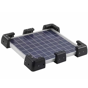 RV saulės panelės laikiklis, ABS, 0,95 kg, injekcinio formavimo su įmontuotomis varinėmis movomis tiesiam tvirtinimui prie varžtų, pramonės standartas
