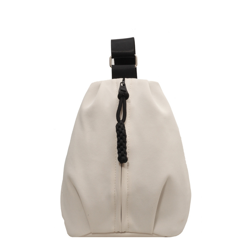 Női táska – városi minimalista stílus, vászon, bucket bag zárással