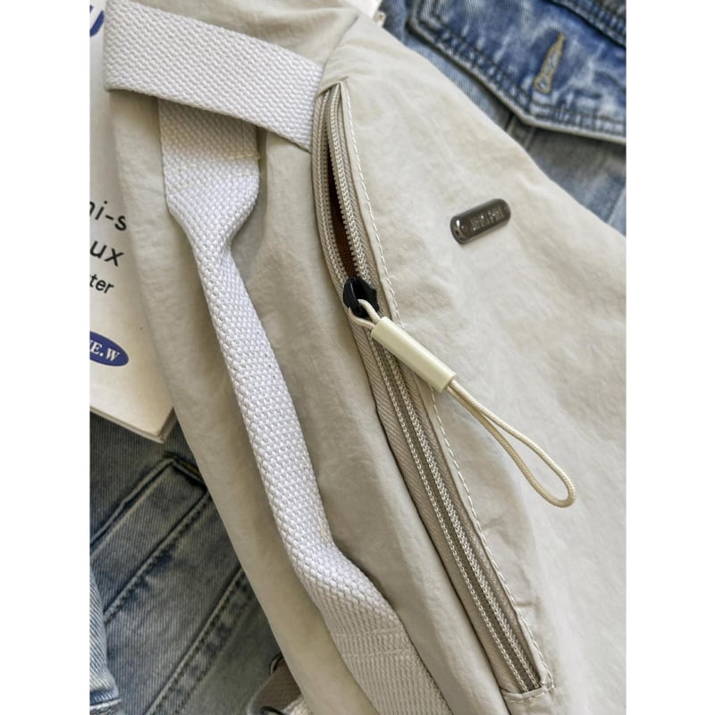 Geantă de piept pentru bărbați din nylon, căptușeală nylon, primăvara 2024, pentru călătorii de recreere