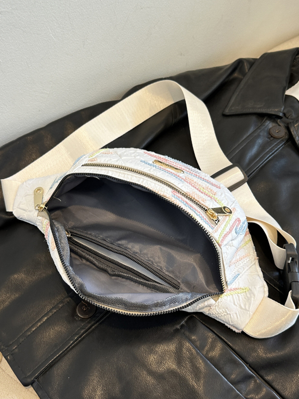 Krūšu soma ar plisējumu, viegla, Oxford audums, rāvējslēdzējs, poliestera oderes