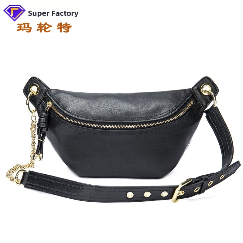 Marent Sievietes Dumpling Crossbody soma - Īsta āda, Pirmās kārtas liellopa āda, Rāvējslēdzēja aizdare, iekšējās kabatas