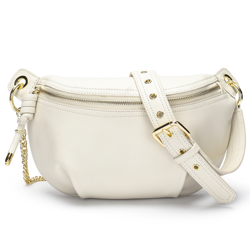 Marent Sievietes Dumpling Crossbody soma - Īsta āda, Pirmās kārtas liellopa āda, Rāvējslēdzēja aizdare, iekšējās kabatas