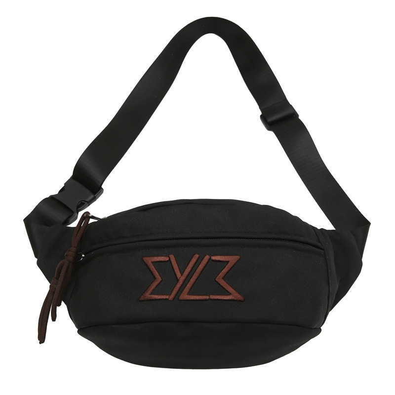 Unisex miesto neiloninis crossbody krepšys su užtrauktuku, vidinė kišenė su užtrauktuku ir poliesterio pamušalas