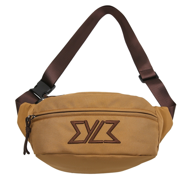 Unisex miesto neiloninis crossbody krepšys su užtrauktuku, vidinė kišenė su užtrauktuku ir poliesterio pamušalas