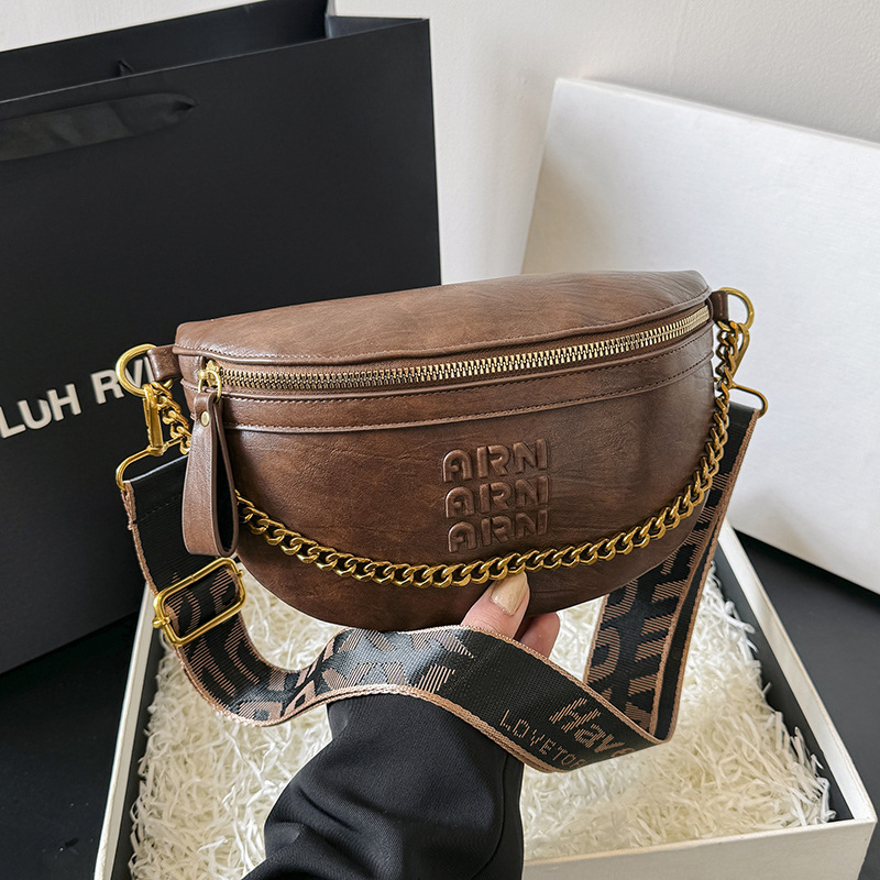 Női PU Dumpling crossbody táska, poliészter béléssel, cipzáras zárás és telefontartó zseb