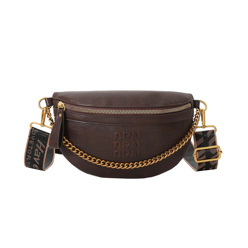 Női PU Dumpling crossbody táska, poliészter béléssel, cipzáras zárás és telefontartó zseb