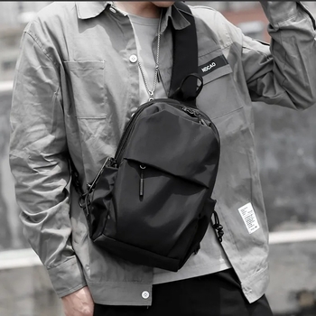Мъжка кръстосана чанта през рамо - нейлон, водоустойчива и износоустойчива, намаляване на натоварването, подплата от полиестер