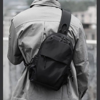 Мъжка кръстосана чанта през рамо - нейлон, водоустойчива и износоустойчива, намаляване на натоварването, подплата от полиестер