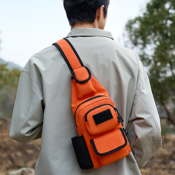 Krūšu soma ārējiem sporta veidiem - neilons, ūdensizturīga, nodilumizturīga, gaisa spilvena siksna, kalnu pārgājienu soma