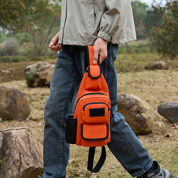 Krūšu soma ārējiem sporta veidiem - neilons, ūdensizturīga, nodilumizturīga, gaisa spilvena siksna, kalnu pārgājienu soma